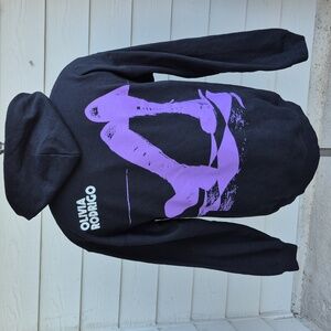 OLIVIA RODRIGO Spill Ur Guts Tour Black Full Zip Cotton Blend Sz L Hoodie Jacket